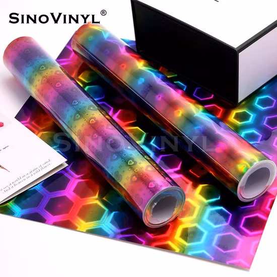 SINOVINYL 12x12 дюймов/30,5x30,5 см голографическая радужная градиентная высеченная наклейка для детей DIY резка виниловых листов