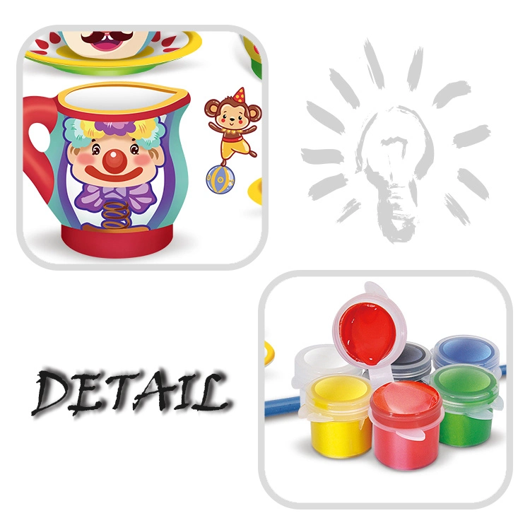 Other Pretend Play Preschool Children DIY Painting Ceramic Tea Set Toy