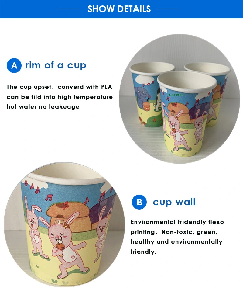 Paper Cup Custom Customized Wall Logo Item Style Coffee PCS Color Double Design Printing