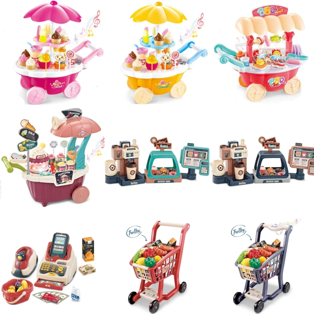 Plastic Toy Doctor Set Series Supermarket Cash Register Medical Equipment Clinic Ice Cream Car Intellectual Educational Toys Kids Toy Educational Play Sets