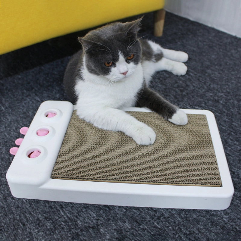 Cat Fun Toy Scratching Board Pad Kitten Interactive Toy for Cat Training Corrugated Paper Durable Catnip Lounge